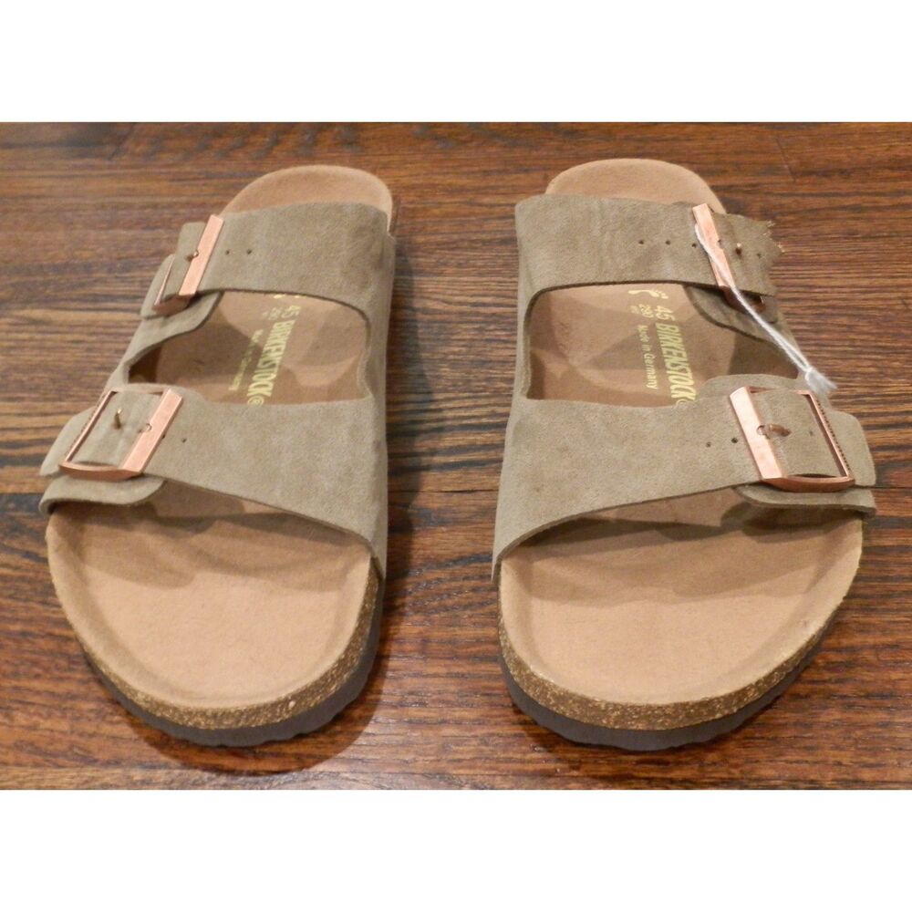 Birkenstock Suede Leather Sandals Shoes Men's Size 45 M12 READ NEW FLAWS